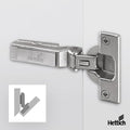 Hettich Intermat W-45 Hinge – -45° Angled Hinge, Press-In | 77720 The Hettich Intermat W-45 Angled Hinge is engineered for unique cabinet applications requiring a -45° opening angle, such as angled returns, corner solutions, or non-standard door alignment