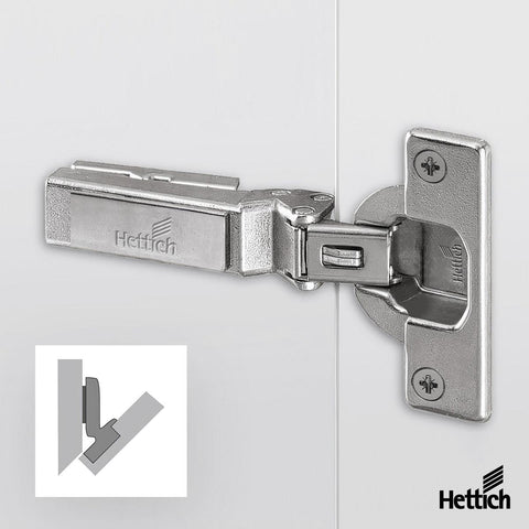 Hettich Intermat W-45 Hinge – -45° Angled Hinge, Press-In | 77720

