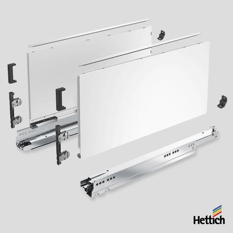 Hettich AvanTech YOU Drawer, Actro Silent 40kg, White