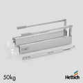 Hettich Atira Drawer, 50kg, Silent, Silver The Hettich Atira Drawer in Silver with Silent System combines strength, functionality, and a sleek finish for modern cabinetry. Engineered for 50kg load capacity, it’s ideal for kitchens, laundries, and storage