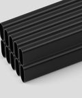 Oval rod / hanging rail, Steel, Black - 3,000mm