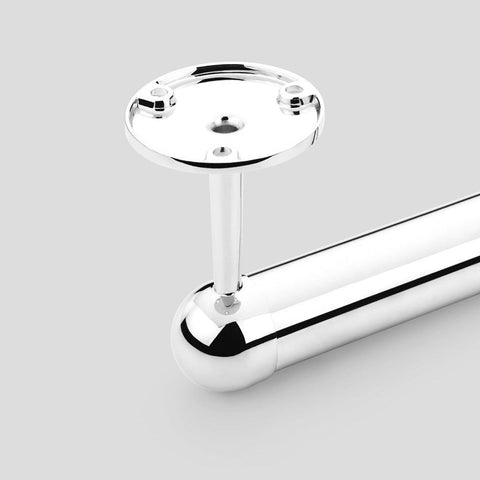 Round end pillar - Polished chrome