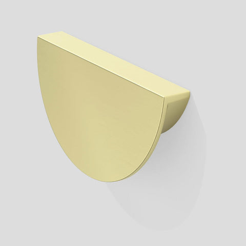 Handle Style 390.G – Half Moon, Semi-Circle – Designer Profile – Brushed Brass Look / Gold