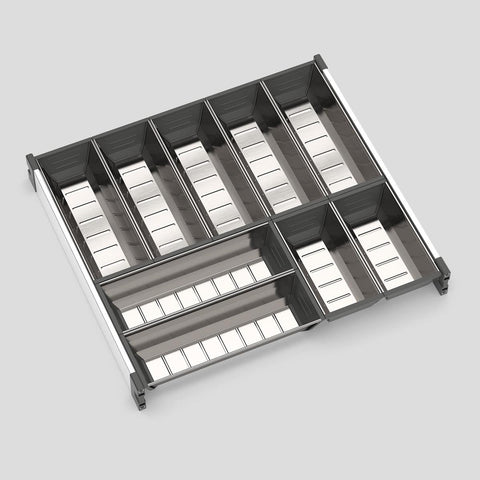 KitchenLibrary Stainless Steel Cutlery Organiser Kit