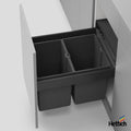 Hettich AvanTech YOU Bin Set – Includes Anthracite Drawer The Hettich AvanTech YOU Bin Set in Anthracite is a premium integrated waste drawer system that combines high-end aesthetics with practical waste management. The set features sleek anthracite AvanT