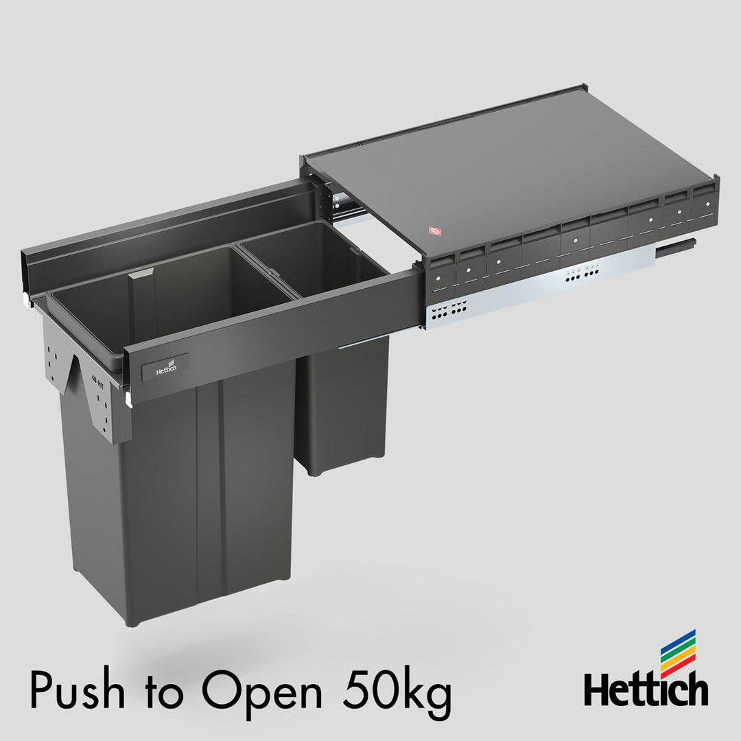 Atira Bin Set — Anthracite | Hettich | KitchenLibrary