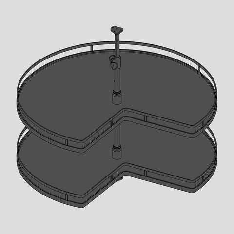 Lazy Susan, 3/4, Solid base, Charcoal Grey