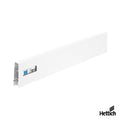 Hettich Atira Drawer Side Profile, White The Hettich Atira Drawer Side Profile in White is a core component of the Hettich Atira modular drawer system, offering sleek design and excellent functionality. These powder-coated steel side panels are designed f