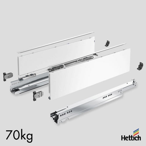 Hettich AvanTech YOU Drawer, Actro Silent 70kg, White