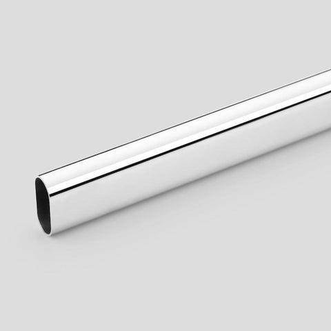 Oval Rod Hanging Rail –Polished Chrome 1m