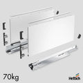 Hettich AvanTech YOU Drawer, Actro Silent 70kg, White The Hettich AvanTech YOU Drawer Set in White with Actro Silent 70kg runners is a high-performance solution designed for heavy-duty, premium cabinetry. With a sleek white finish and German-engineered pr