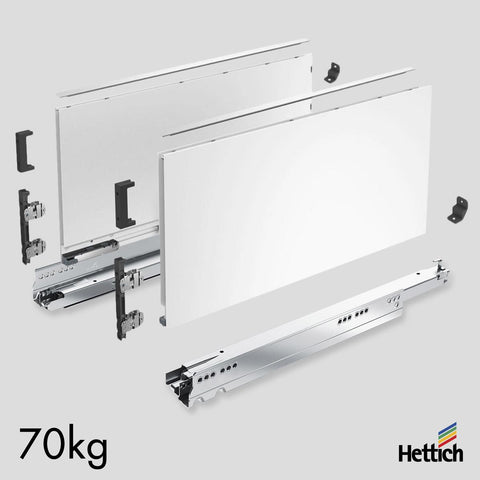 Hettich AvanTech YOU Drawer, Actro Silent 70kg, White