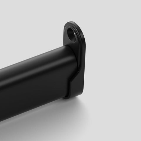 Oval End Support - Drop-in, Zinc, Black