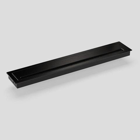 Luna Cable Entry – Aluminium, Soft-Close, Brushed Black Finish