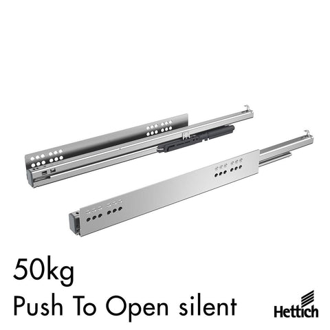Hettich Atira Runner – Quadro V6+ Push-to-Open Silent, 50kg Load Capacity