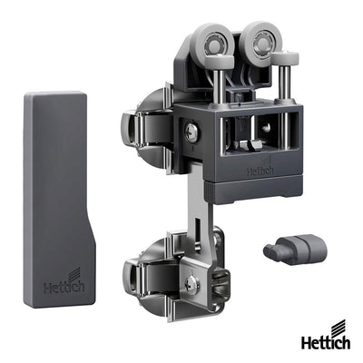 Hettich WingLine L – Top Wheel (25 kg / Double Hinge Leaf) Design optimised with improved rollers and flexible roller mounts for enhanced convenience and outstanding running performance With self closing feature For applications without comfort unit Advic