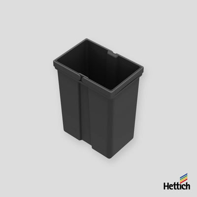 Hettich Spare Bin – Replacement Waste Container Compatible spare bins for Hettich waste sorting systems, in multiple capacities. The Hettich Spare Bin is a durable replacement container designed to fit seamlessly into your existing Hettich waste system. W