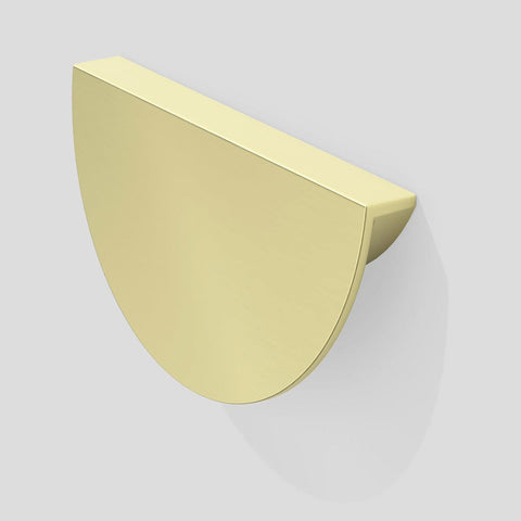 Handle Style 390.G – Half Moon, Semi-Circle – Designer Profile – Brushed Brass Look / Gold