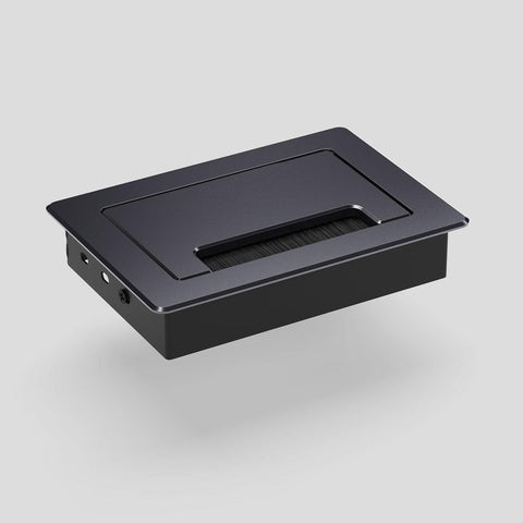 Luna cable entry, Soft-close, aluminium - Gunmetal