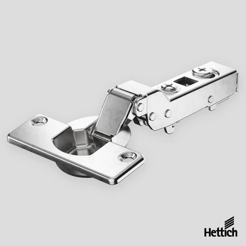 Hettich Veosys stainless steel hinge door thickness 12 - 22mm, Half overlay - Screw-on | 9325781