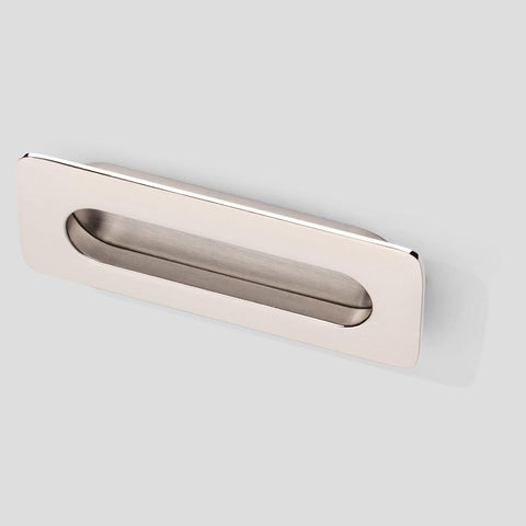 Handle recessed 107 - Rectangle, Brushed Nickel - 341.107