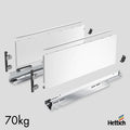 Hettich AvanTech YOU Drawer, Actro Silent 70kg, White The Hettich AvanTech YOU Drawer Set in White with Actro Silent 70kg runners is a high-performance solution designed for heavy-duty, premium cabinetry. With a sleek white finish and German-engineered pr