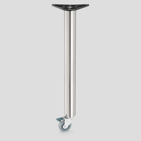 Table Leg with Castor – 710mm Height