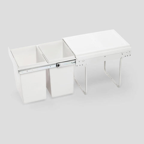 KitchenLibrary Twin Slide-Out Bin – 2 x 20L, No Door-Mounting