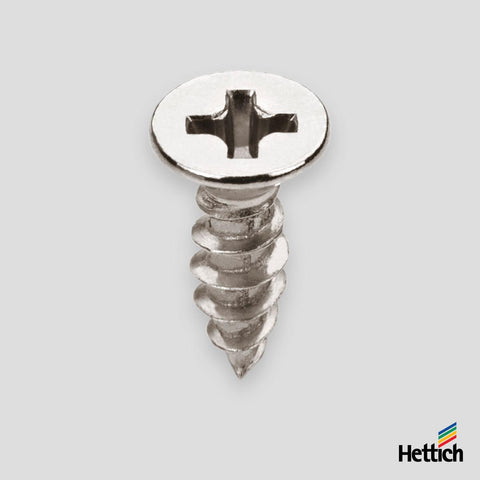 Hettich Veosys stainless steel hinge screws - Stainless steel 6Gx16mm 5/8, 20pcs
