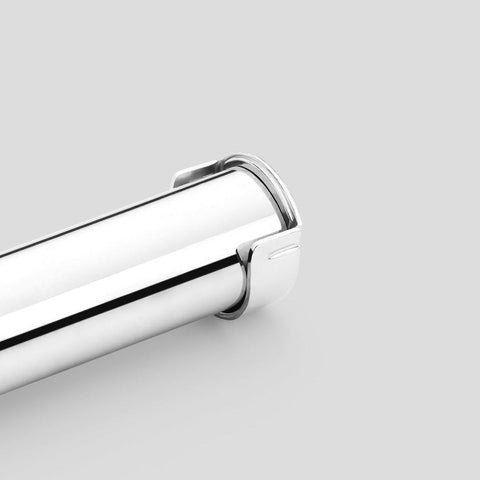 Round end support - Drop-in, Steel, Polished chrome