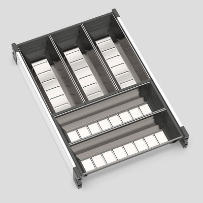 KitchenLibrary Stainless Steel Cutlery Organiser Kit