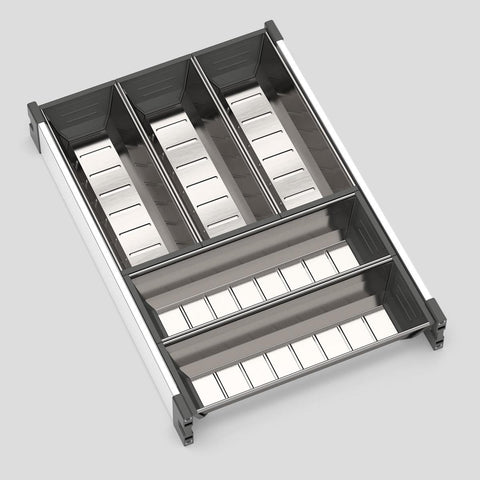 KitchenLibrary Stainless Steel Cutlery Organiser Kit