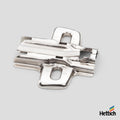 Hettich Sensys Mounting Plate – Cam-Adjustable (No Screws) High-performance cam-adjustable mounting plate with dowel-free, screwless configuration. Allows tool-free depth adjustment and tight fit for cabinetry installs. Designed to pair with Sensys 8657 h