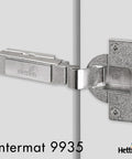 Hettich Intermat hinge, 9935 Ø40mm hole, For thick doors, 95° open, Full Overlay - Screw-on | 73925