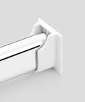Oval end support - Drop-in, Plastic, White
