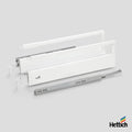 Hettich Atira Drawer – 30kg Silent – White The Hettich Atira 30kg Silent Drawer Set in White combines minimalist design with everyday functionality. Perfect for general cabinetry, this drawer system features soft-close Silent System runners and full-exten