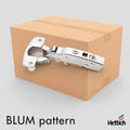 Hettich Sensys Hnge, 110° opening, Full Overlay, BLUM Pattern The Hettich Sensys 110° Full Overlay Hinge with BLUM Pattern combines Hettich’s renowned soft-close technology with BLUM-compatible mounting hole positions, making it the perfect upgrade or dir