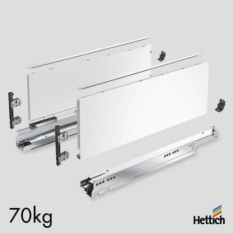 Hettich AvanTech YOU Drawer, Actro Silent 70kg, White