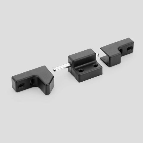Auto Catch, Double door latch - Black