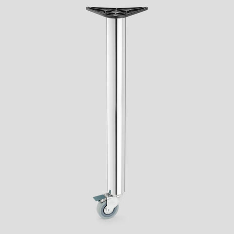 Table Leg with Castor – 710mm Height