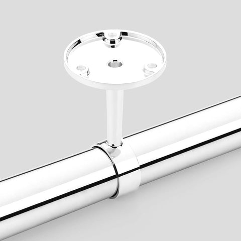 Round centre pillar - Polished chrome