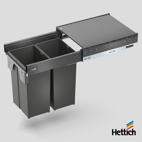 Hettich Atira Bin Set – Includes Drawer – Anthracite