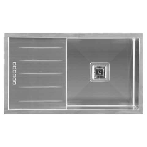 Häfele Squareline sink in brushed stainless steel