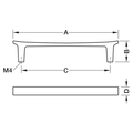 Häfele furniture handles dimensions