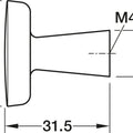 Häfele Furniture Knob dimensions