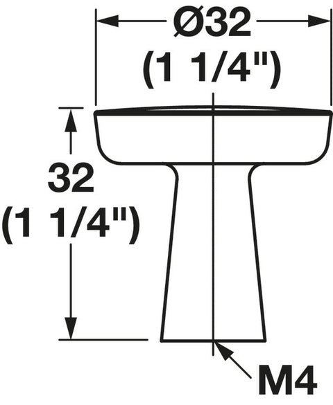 Häfele Furniture Knob dimensions