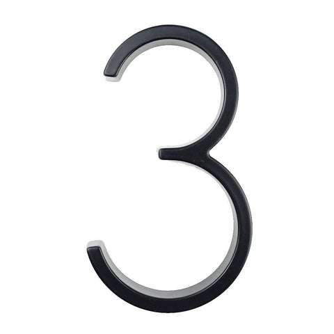 Zinc Alloy Floating House Number | Black 12cm