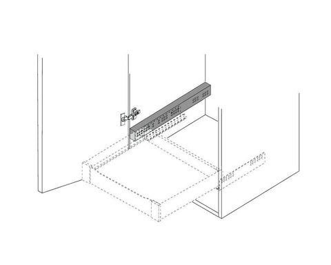Henke Runner Spacer Bar for Drawer Runners. Size: 25mm. Sold per each
