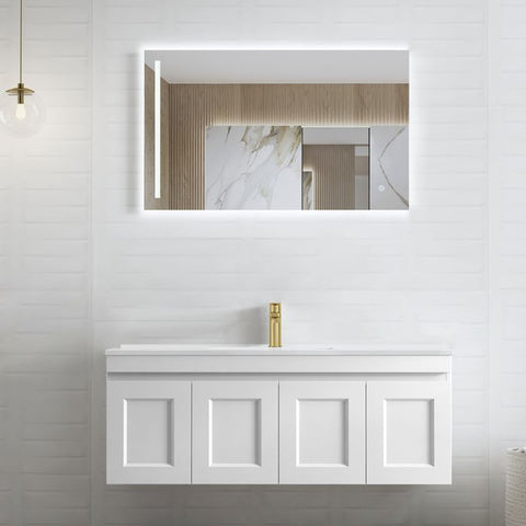HAMPTON Mark II Wall Hung Vanity 1200mm Satin White