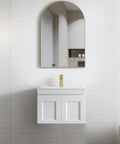Hampton MKII Matte White Ceramic Top Single Basin Vanity Vanity Otti Australia 600mm  